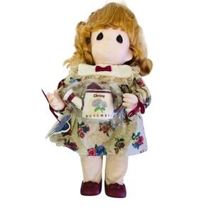 Precious Moments Chrissy November Birthstone Doll with Watering Can Figurine
